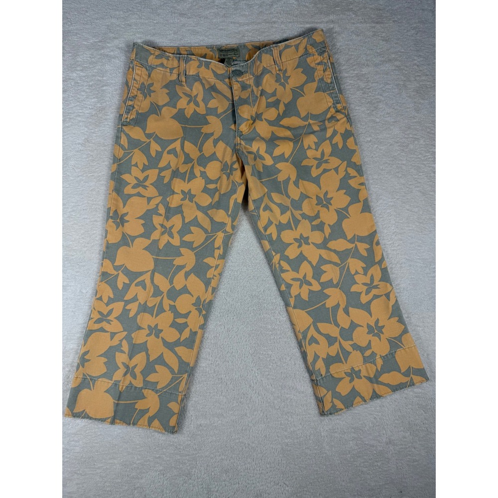 American Eagle Pants Womens 8 button fly  Y2K Cropped‎ Wide Leg Canvas